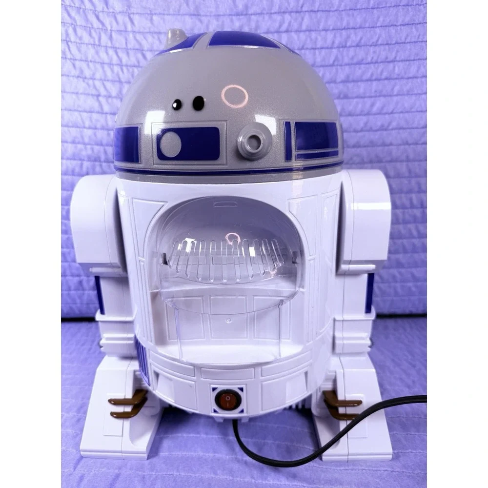 Disney Star Wars R2-D2 Popcorn Maker Hot Air Machine No Box + (4) Popcorn Holder